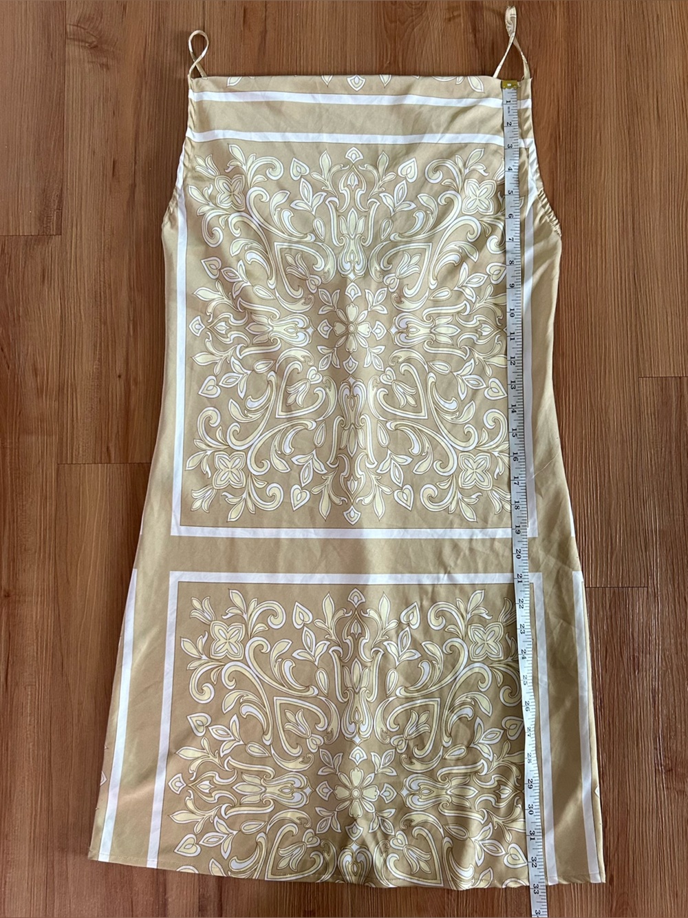 Forever 21 Beige and White Paisley Bandana Print Mini Slip Dress - Picture 3 of 6